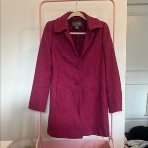 Ann Taylor Pink Trench Coat Tailored Fit